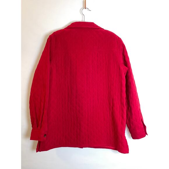Talbots Red Diamond Quilted Jacket - Size L -‎ Quilted with Stretch - Picture 2 of 8